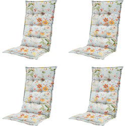 Madison -  Tuinstoelkussen Hoge Rug Milly azure - Ca. 123x50 cm - Set van 4