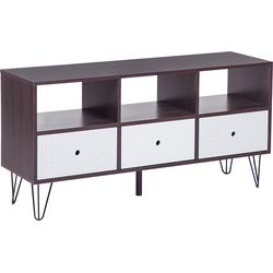 FOSTON  - TV-meubel - Donkere houtkleur - MDF