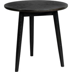 Housecraft Living Fabio Bijzettafel Rond Hout 50x50 cm Zwart