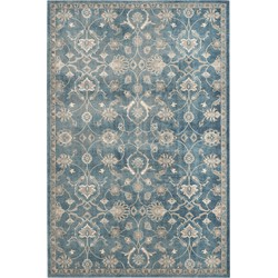 Safavieh Traditional Indoor Woven Area Rug, Sofia Collection, SOF386, in Blue & Beige, 91 X 152 cm
