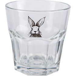 Clayre & Eef Waterglas Transparant Glas Konijn