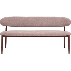 Eetkamerbank Taupe - Zithoogte 47cm - 160x55x77cm - Alexia