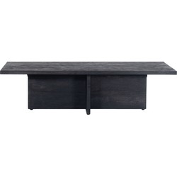 Salontafel Zwart 140cm - Mangohout - Urban/Chic - Tafel Maddox