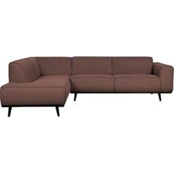 BePureHome Statement Hoekbank Links - Bouclé - Coffee - 77x274x210