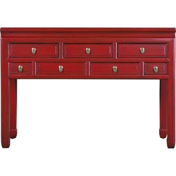 Fine Asianliving Antieke Chinese Sidetable Royal Rood B121xD45xH78cm