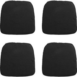 Madison -  Zitkussen Wicker Rib black - Ca. 48x48 cm - Set van 4