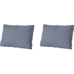 Madison -  Lounge Profi-Line Manchester denim grey - Ca. 43x73 cm - Set van 2