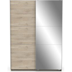 Kast met 2 schuifdeuren en spiegel Ghost - L148 cm