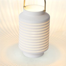 Landelijke luxe witte tafellamp 15,5 cm E14