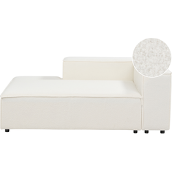 ARDAL- Chaise longue - Crème - Rechtszijdig - Bouclé