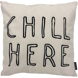 Chill Here | 45 x 45 cm | Kussenhoes | Katoen/Linnen