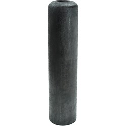 PTMD Zess Black brush alu sheet pillar pot high round S