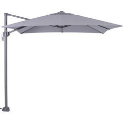 Hawaii parasol S - 250x250 cm - carbon black - licht grijs