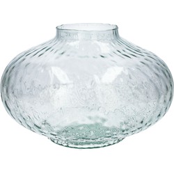 Bloemenvaas Urban - helder transparant glas - D31 x H20 cm - decoratieve vaas - bloemen/takken - Vazen