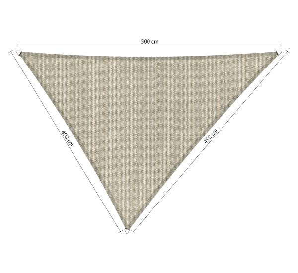 Compleet pakket: Shadow Comfort driehoek 4x4,5x5m Sahara Sand met RVS Bevestigingsset en Buitendoekreiniger - 