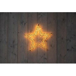 3d ster metaal 1200led flash trafo met timer en dimmer 56x5 cm classic warm