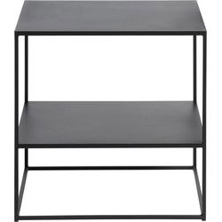 Salontafel Zwart - 50x50x50cm - Metaal - Tafel Pebble
