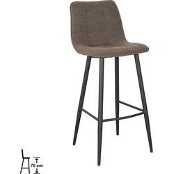 LABEL51 Barkruk Jelt - Bruin - Boucle - Zithoogte 78