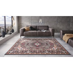 Klassiek vloerkleed - Laagpolig - Isfahan - Grijs / Multi - 80 X 250 CM