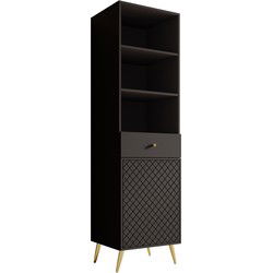 Meubella - Boekenkast Tadeo - Zwart - 50 cm