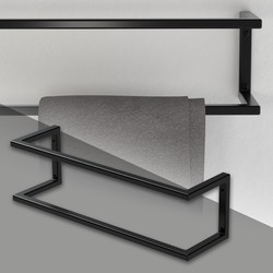 Handdoekstang 15x15x50 cm zwart staal ML design