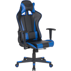 GAMER - Gamestoel - Donkerblauw - Kunstleer