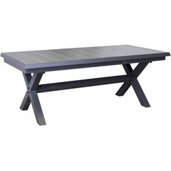 Sens-Line - Monaco Keramiek - Uitschuifbare tuintafel - 167-207cm - Antraciet