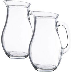 Secret de Gourmet Karaf - 2x - water of wijn - glas - 1 liter - Schenkkannen