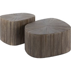 Salontafel - Vierhoekig - Set Van 2 - Donkerbruin - Maya XL