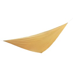 HI schaduwdoek/zonnescherm driehoek - waterdicht - geel - 5 x 5 x 5 m - zonwering - Schaduwdoeken