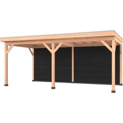 Douglas overkapping, 600 x 300 cm, met achterwand, Westwood Comfort Zwart