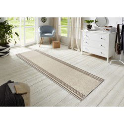 Loper laagpolig Casa - Designer Velours - Beige / Ivoor - 80x350 cm