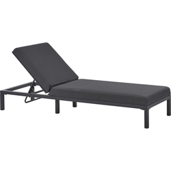 Beliani LARIANO - Tuinligstoel-Grijs-Aluminium
