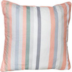 Sierkussen met paspel ca. 50x50 cm Righe salmone Madison