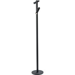 Sompex Vloerlamp TUBO dubbel | Zwart - draadloos - met USB oplader - dimbaar - en oplaadstation / zonder snoer overal mee naar toe te nemen - oplaadbaar