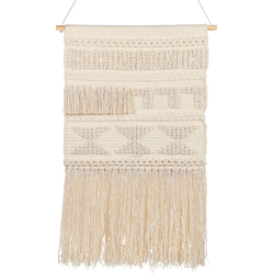 Beliani KAMOKE - Stoffen wanddecoratie-Beige-Katoen