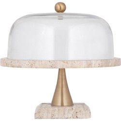PTMD Opbergbox Lyron - 28x28x28 cm - Glas - Naturel