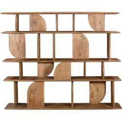 Wandkast Naturel Mangohout - Open - 170x35x140cm - Solis