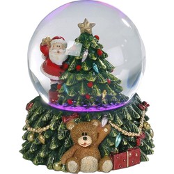 Sneeuwbol met kerstman en kerstboom inclusief LED lampje - Sneeuwbollen