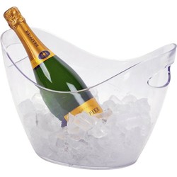 2x Champagne/dranken koeler transparant 35 cm - IJsemmers