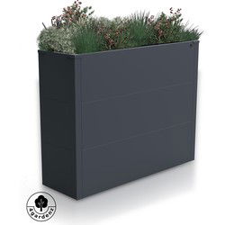 4gardenz® Plantenbak Metaal voor Buiten met Verhoogde Bodem - 100x30x77 cm
