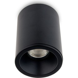 Groenovatie Opbouwspot Rond, Vast, Waterdicht IP65, GU10 Fitting, Mat Zwart