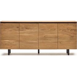 Kave Home - Uxue dressoir van massief acaciahout met natuurlijke afwerking, 200 x 88 cm