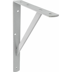 AMIG Plankdrager/planksteun van metaal - gelakt grijs - H600 x B375 mm - Tot 150 kg - Plankdragers