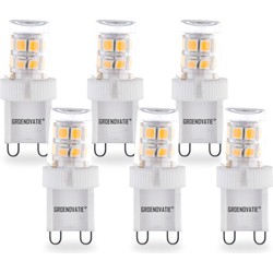 Groenovatie G9 LED Lamp 2W Extra Klein Warm Wit 6-Pack