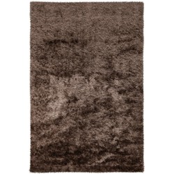 Tapijtenloods Twist - Hoogpolig Vloerkleed - Effen Velvet Tapijt - Fluweel - Bruin- 160x230 CM