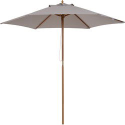 4goodz Parasol 250cm  Bamboe - 180/㎡ Polyester - Grijs