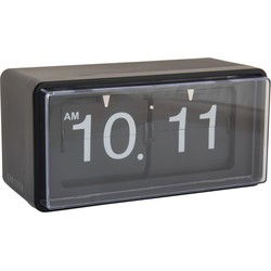 Wandklok Retro Boxed Flip - Mat zwart - 20x10x10cm