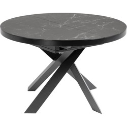 Kave Home - Vashti uitschuifbare tafel Ø 120 (160) cm porselein