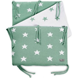 Baby's Only Bedbumper - Bedomrander Star - Mint/Wit - 180x40 cm
